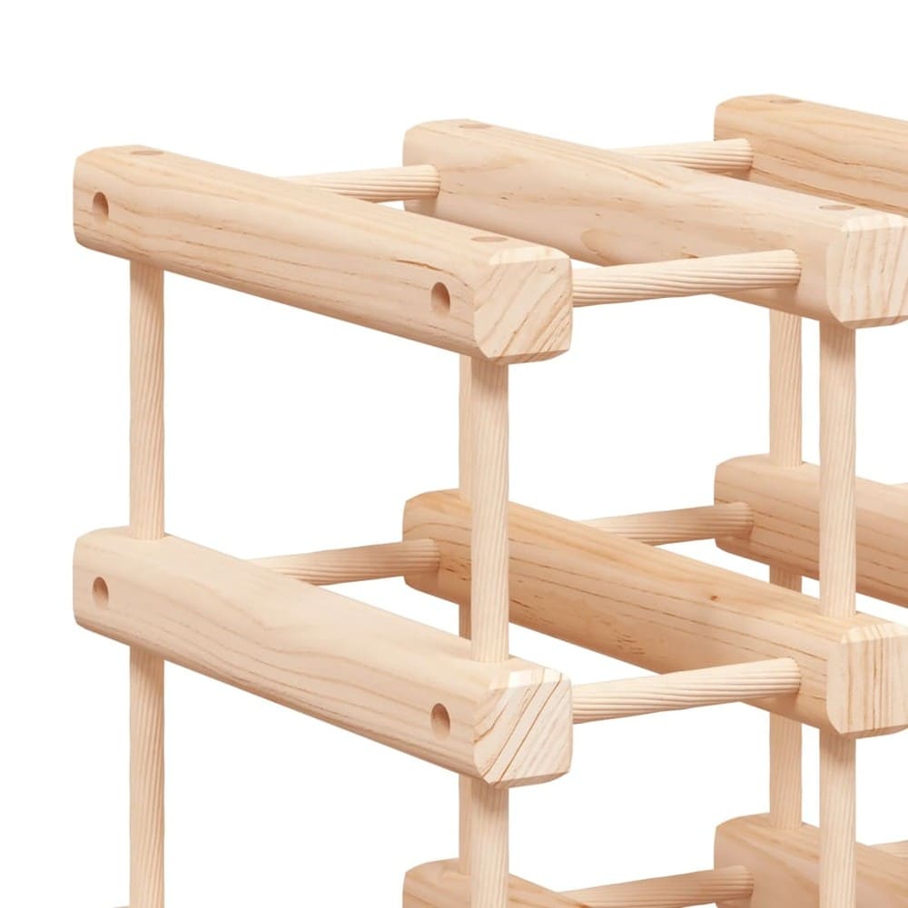 Vinreol til 42 flasker 68,5×23×68,5 cm / flaskereol i massivt fyrretræ / gulvstativ – Natur