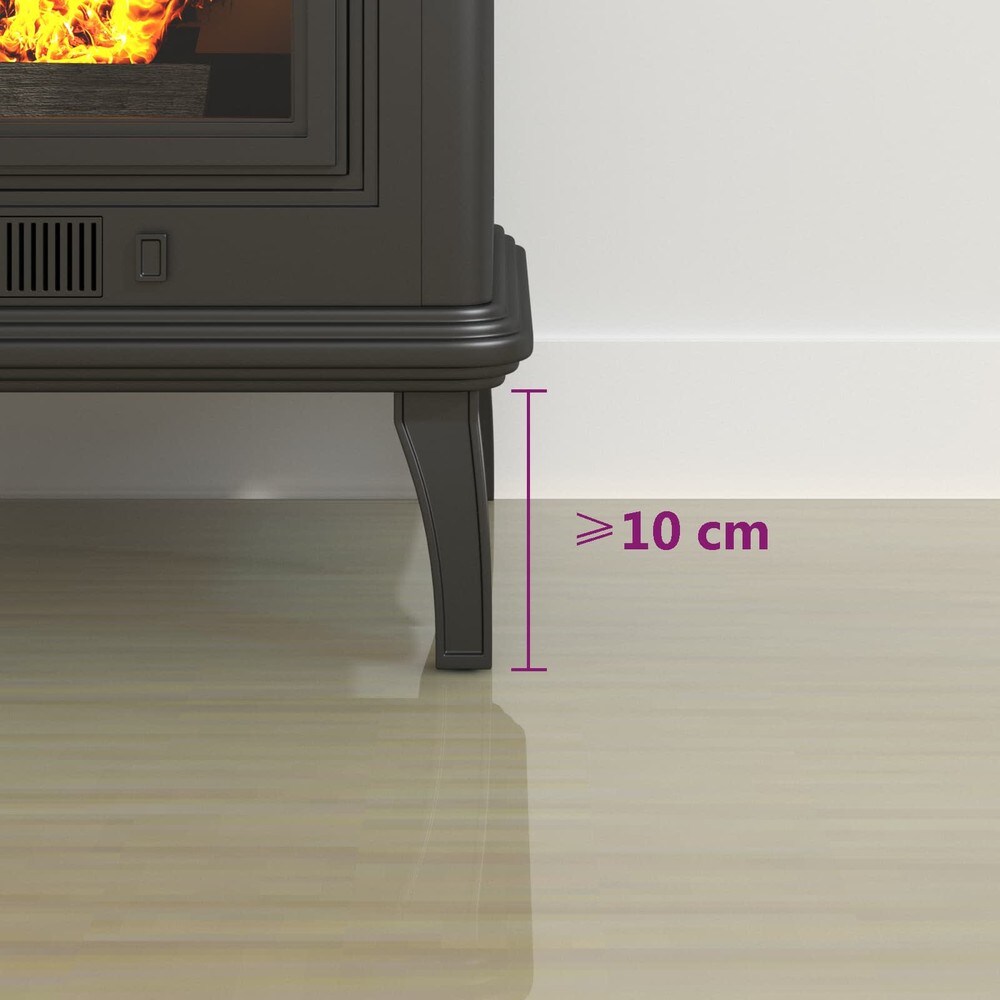 Eldstadsplan i glas 80×50 cm / golvskydd för kamin och öppen spis / gnistskydd – Transparent