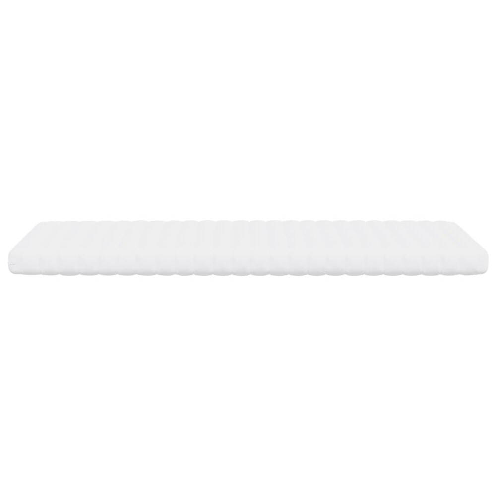 Skummadrass 90×200×10 cm / 7-zons madrass i PU-skum / hårdhet 20 ILD – Vit