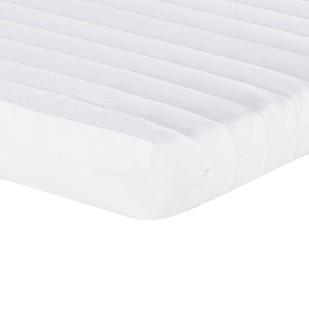 Skummadrass 90×200×10 cm / 7-zons madrass i PU-skum / hårdhet 20 ILD – Vit