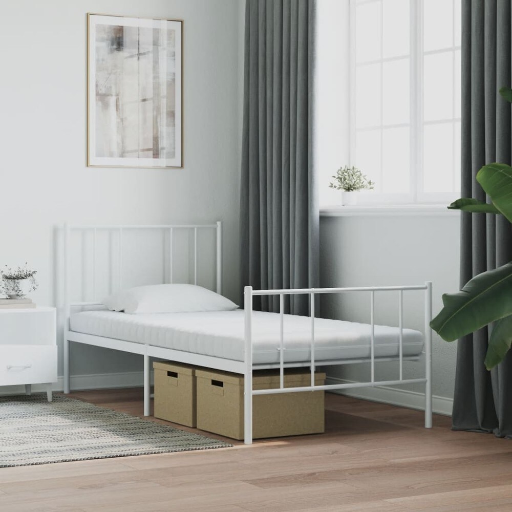 Skummadrass 90×200×10 cm / 7-zons madrass i PU-skum / hårdhet 20 ILD – Vit