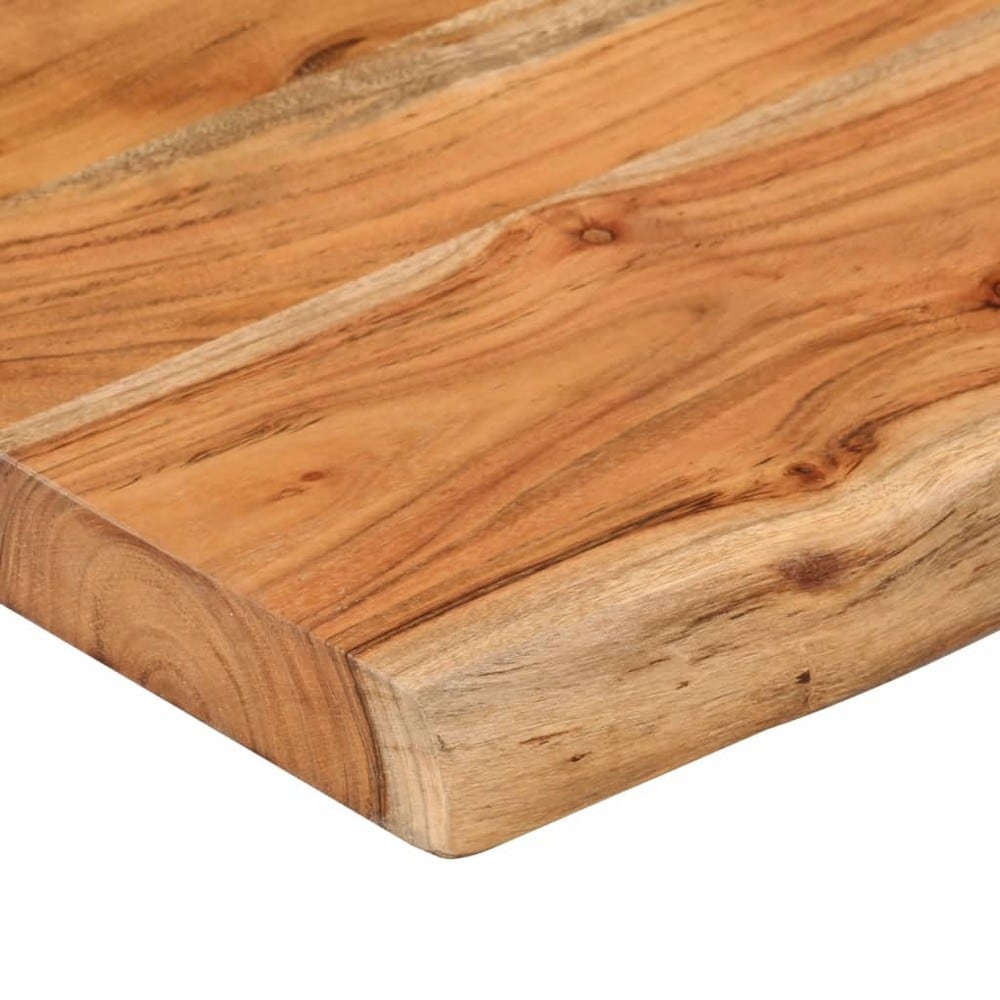 Vägghylla 100×20×2,5 cm / hylla för vägg / hyllplan i massiv akacia med naturlig kant – Natur