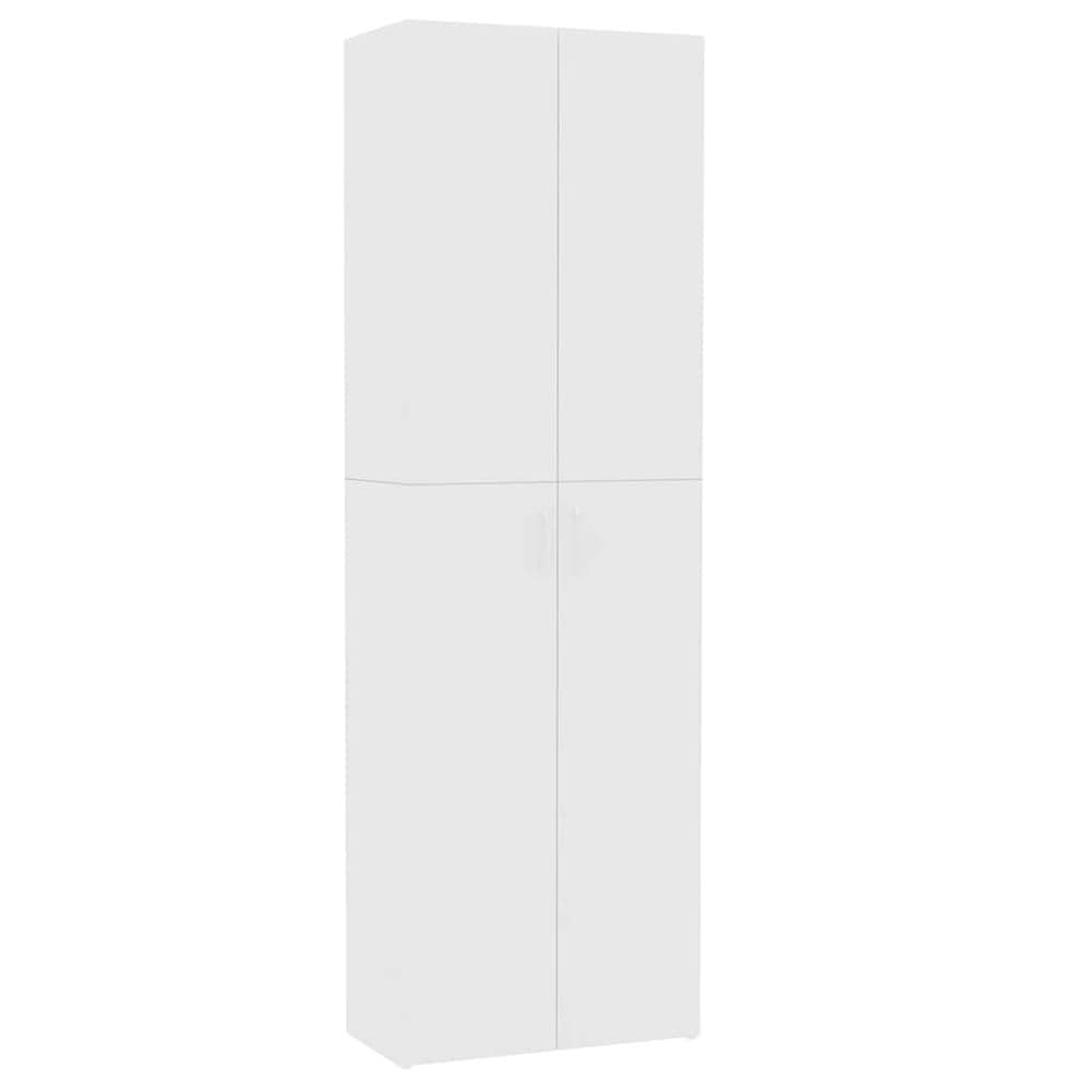 Kontorsskåp 60×32×190 cm / dokumentskåp / golvskåp med 5 hyllor / förvaringsskåp – Vit