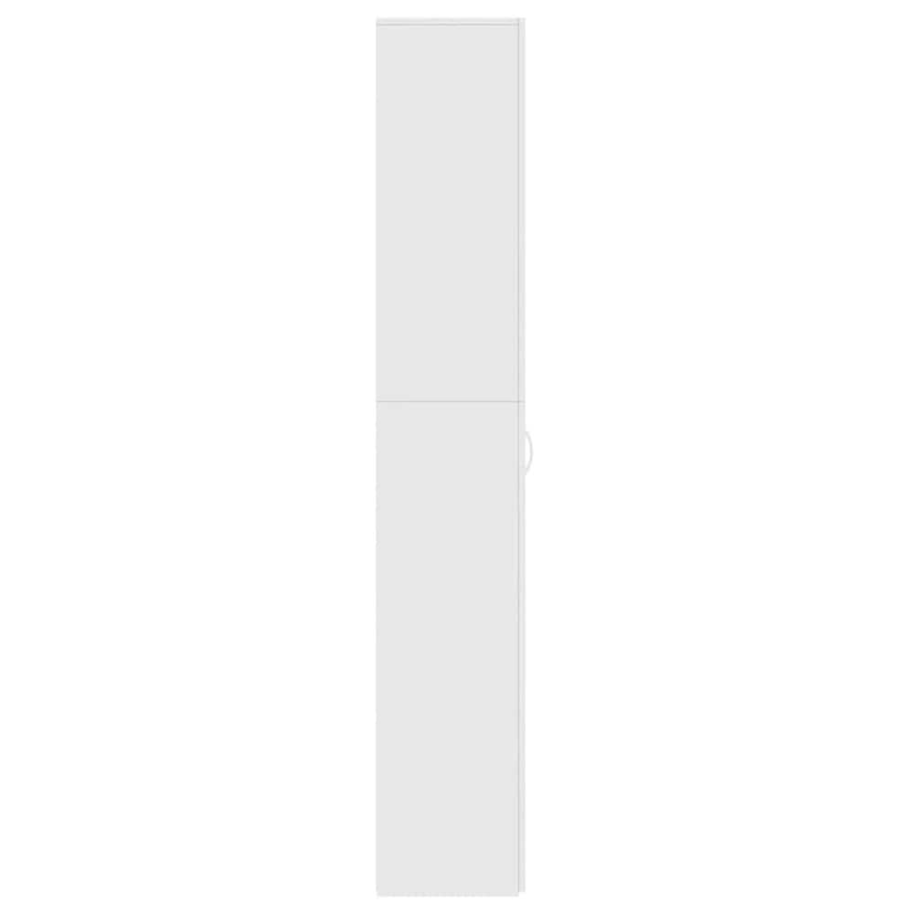 Kontorsskåp 60×32×190 cm / dokumentskåp / golvskåp med 5 hyllor / förvaringsskåp – Vit
