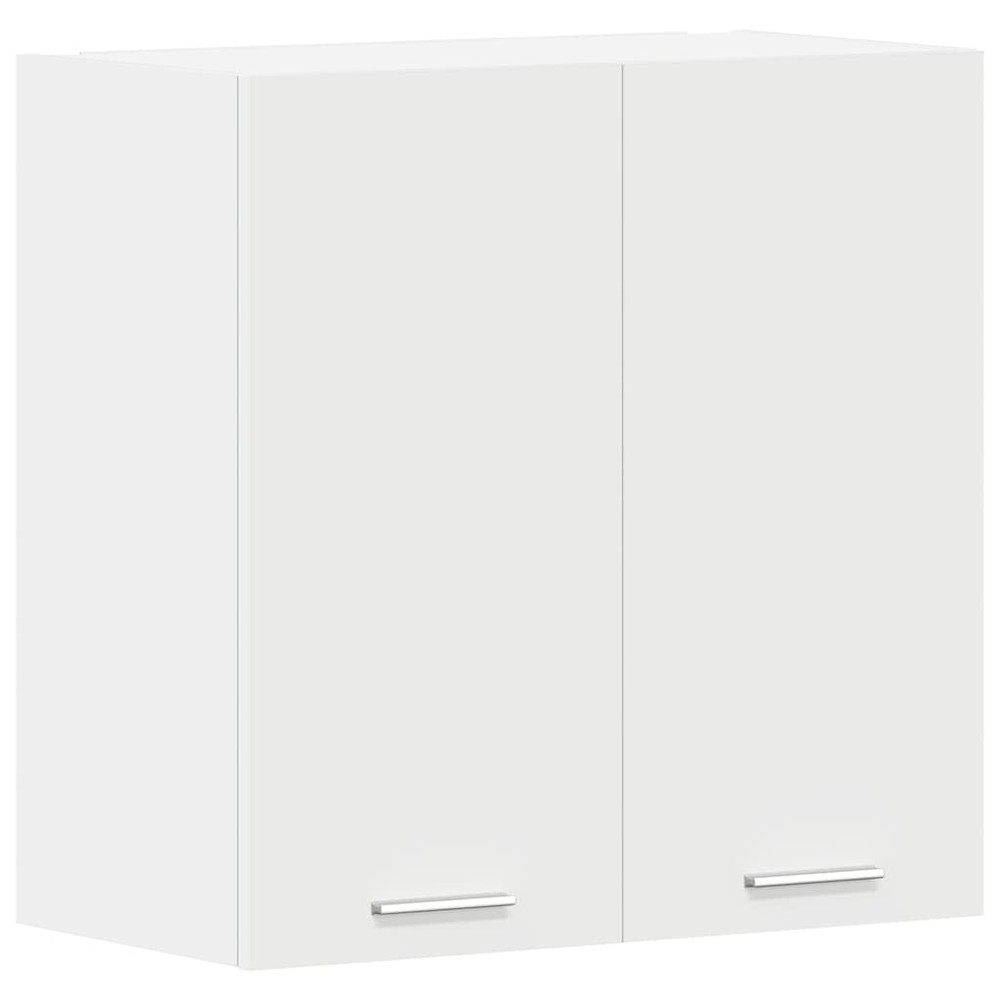 Överskåp till kök 60×31×60 cm / köksskåp med 2 hyllor och dörrar / väggskåp – Vit