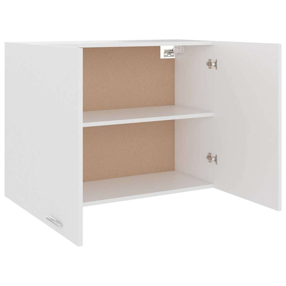 Överskåp till kök 80×31×60 cm / köksskåp med 2 hyllor och dörrar / väggskåp – Vit