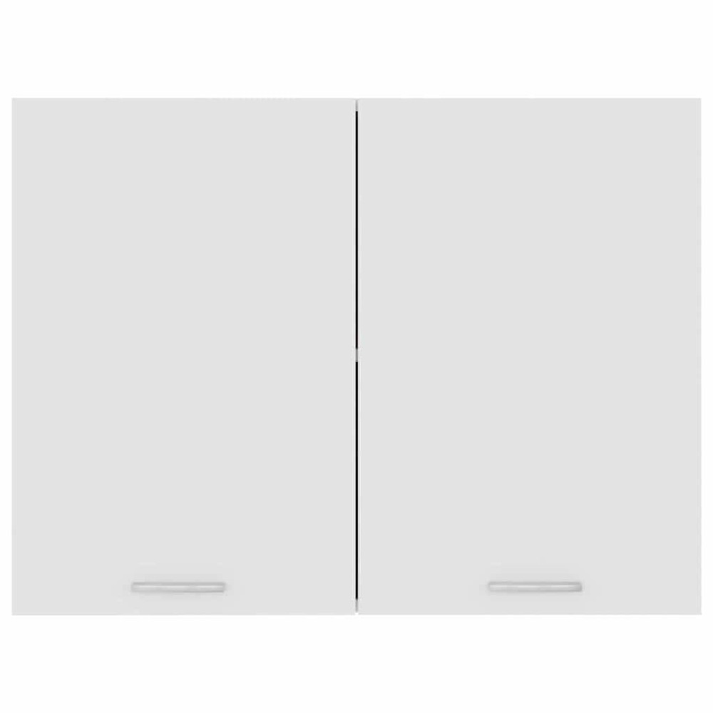 Överskåp till kök 80×31×60 cm / köksskåp med 2 hyllor och dörrar / väggskåp – Vit