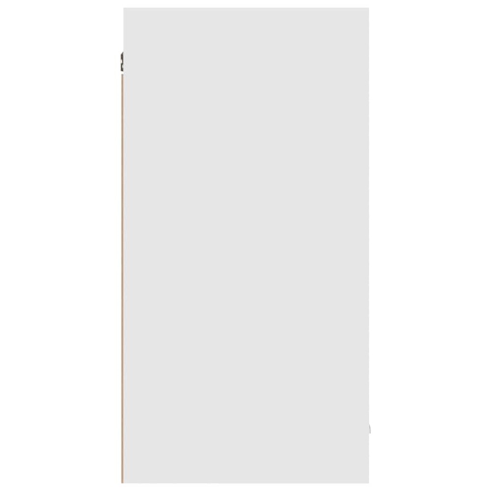 Överskåp till kök 80×31×60 cm / köksskåp med 2 hyllor och dörrar / väggskåp – Vit