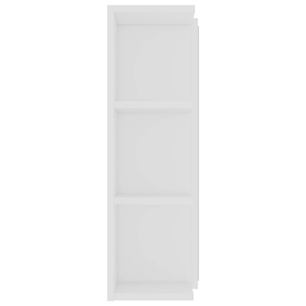 Spegelskåp för badrum 80×20,5×64 cm / badrumsskåp med spegel och 8 fack / väggskåp – Vit