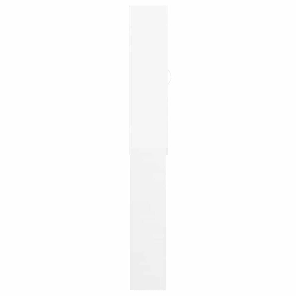 Tvättmaskinsskåp 64×25,5×190 cm / badrumsskåp över tvättmaskin / högskåp – Vit