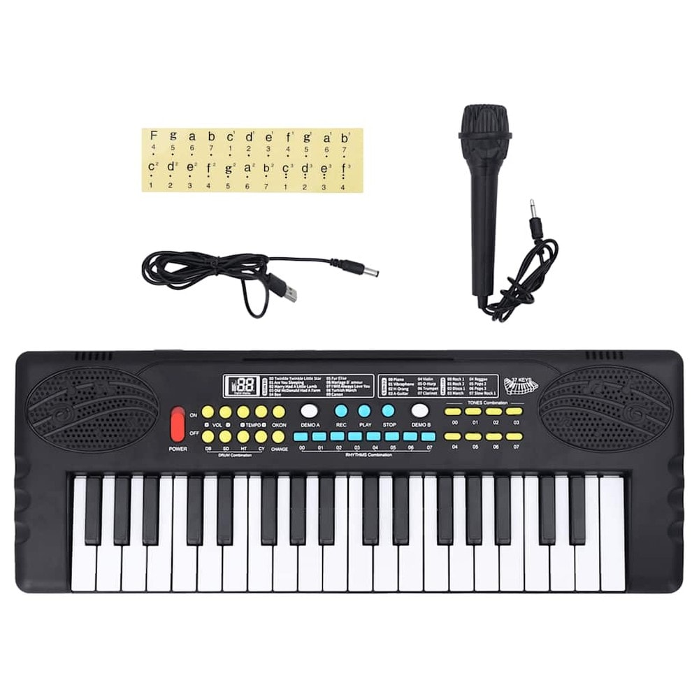 Keyboard för barn med 37 tangenter och mikrofon / Barnpiano / Elektroniskt keyboard