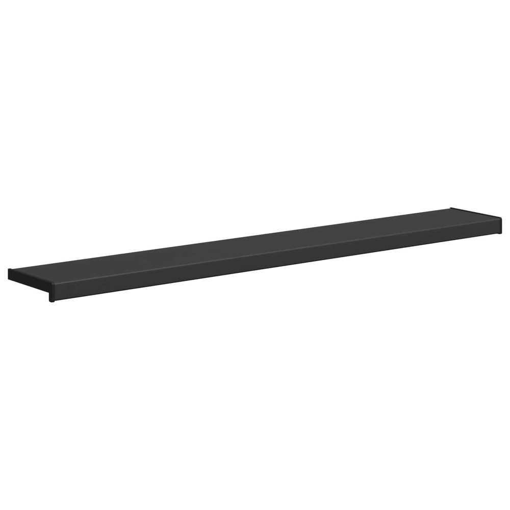 Fönsterbräda 140×20×4,5 cm / fönsterbänk i PVC med ändstycken – Svart träimitation
