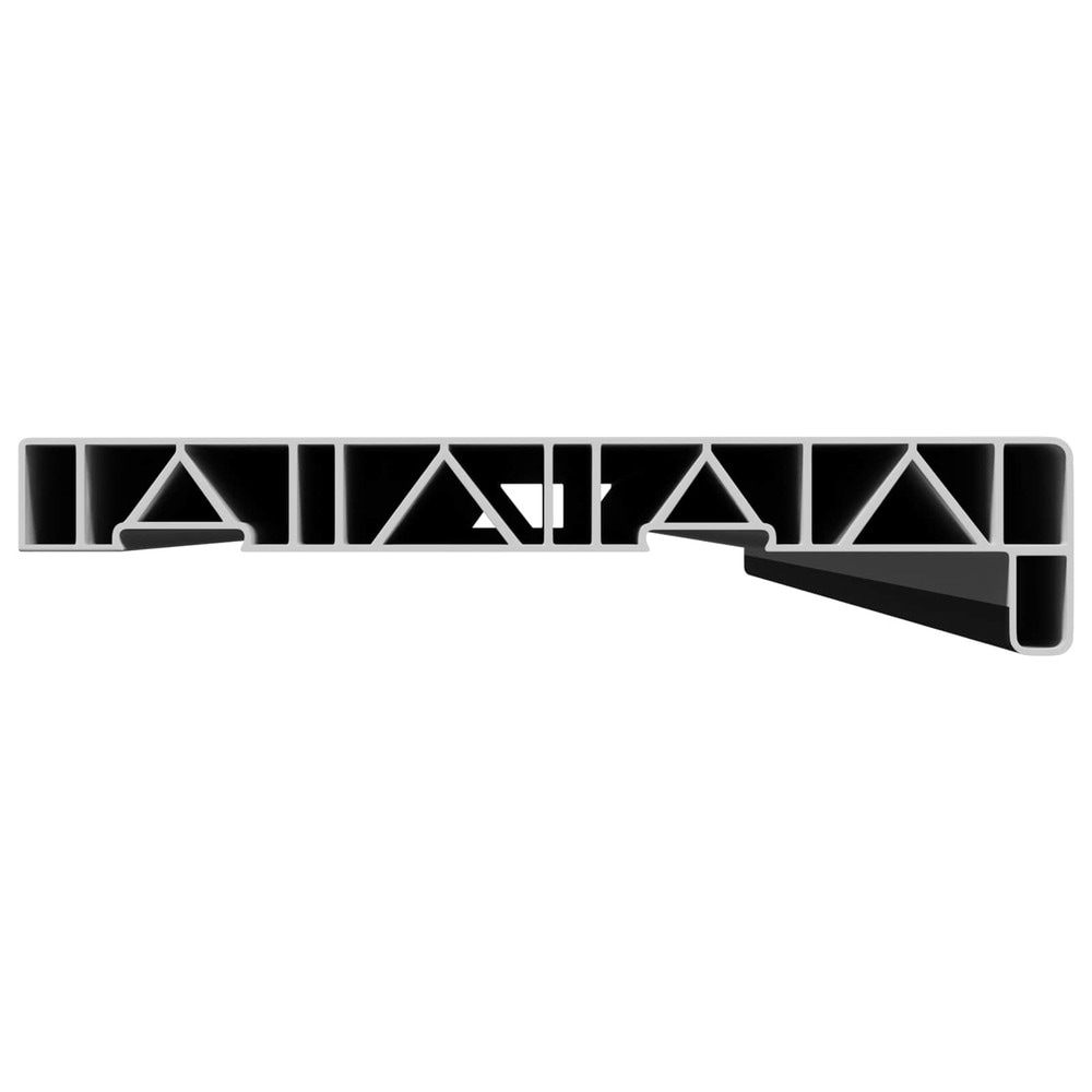 Fönsterbräda 140×20×4,5 cm / fönsterbänk i PVC med ändstycken – Svart träimitation