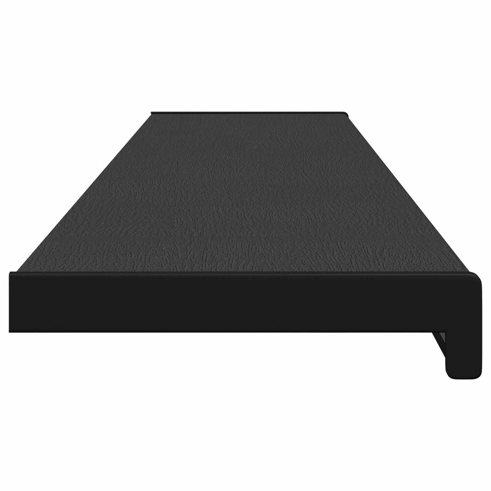 Fönsterbräda 140×20×4,5 cm / fönsterbänk i PVC med ändstycken – Svart träimitation