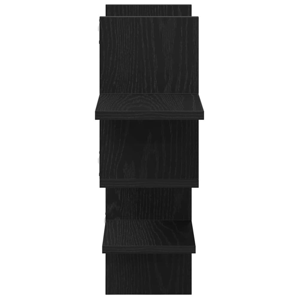 Vägghylla 124,5×18×60,5 cm / vägghängd hylla i konstruerat trä – Svart