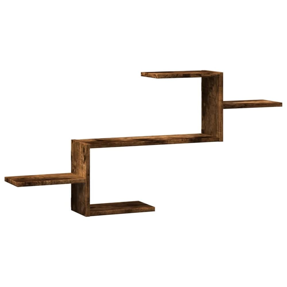 Vägghylla 104x15x49 cm - Rökfärgad ek / Förvaringshylla för vägg / Dekorationshylla