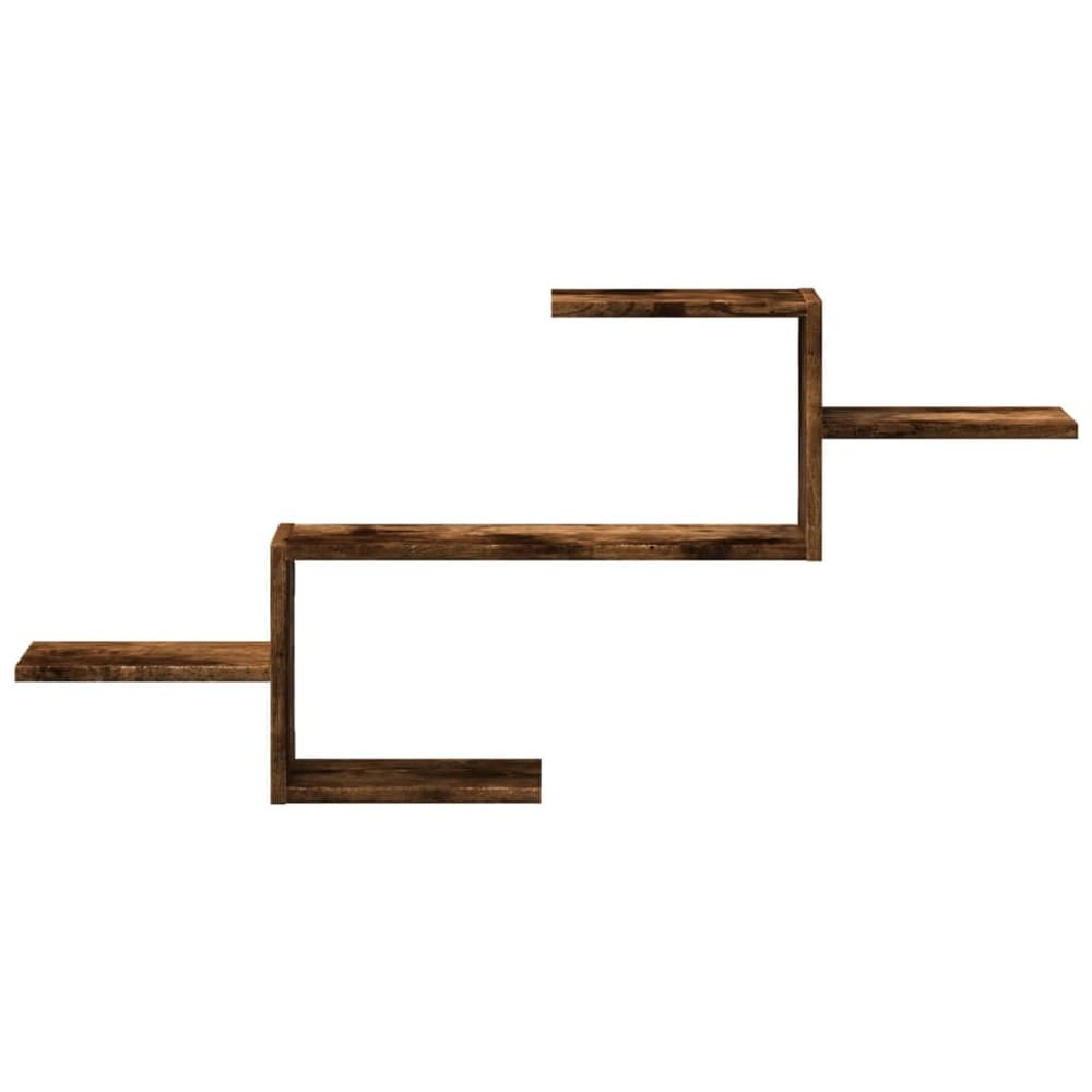 Vägghylla 104x15x49 cm - Rökfärgad ek / Förvaringshylla för vägg / Dekorationshylla