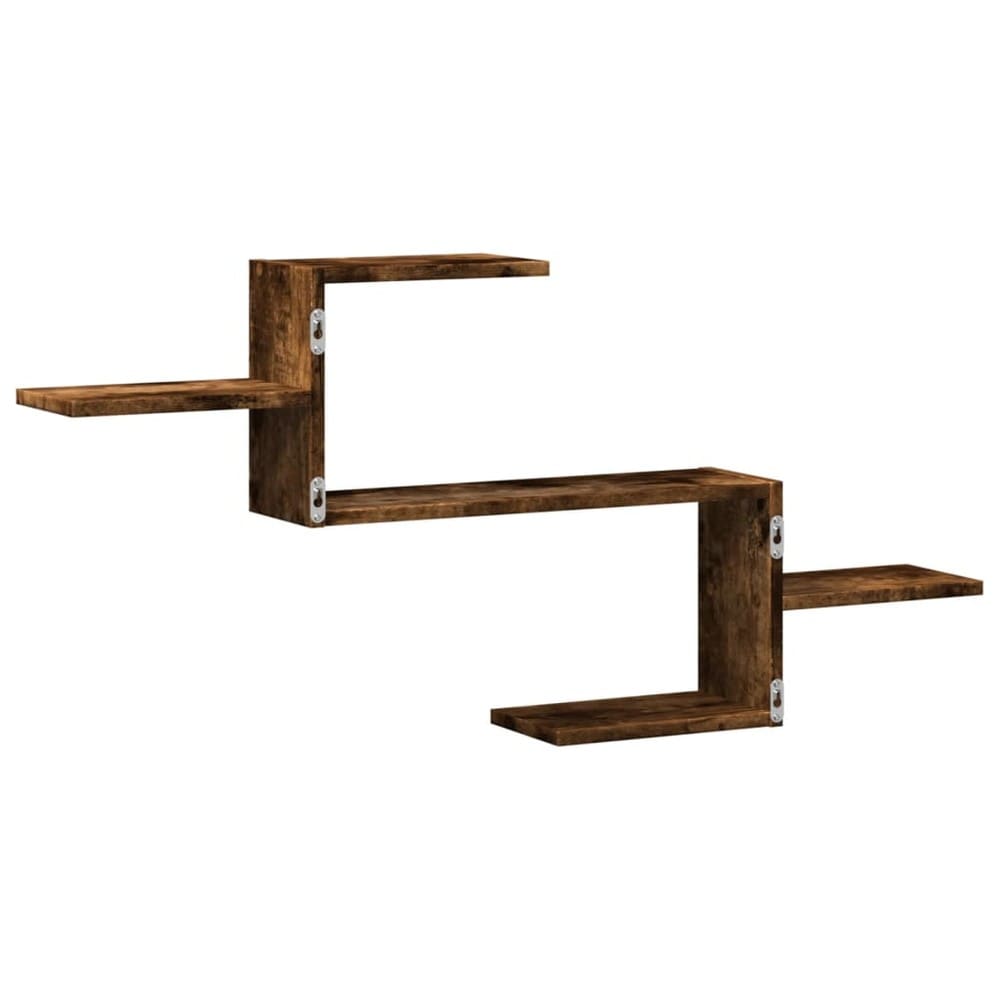 Vägghylla 104x15x49 cm - Rökfärgad ek / Förvaringshylla för vägg / Dekorationshylla