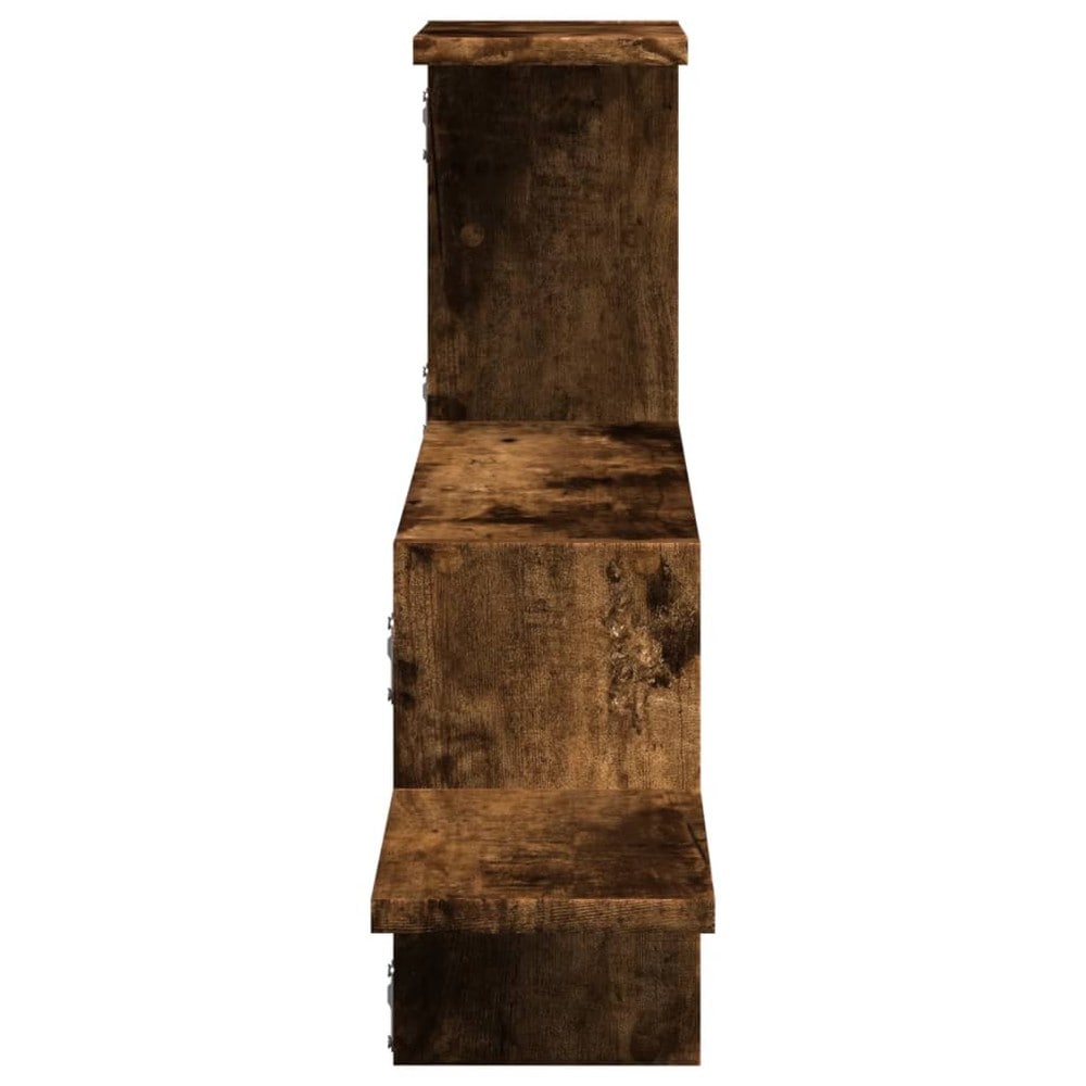 Vägghylla 104x15x49 cm - Rökfärgad ek / Förvaringshylla för vägg / Dekorationshylla