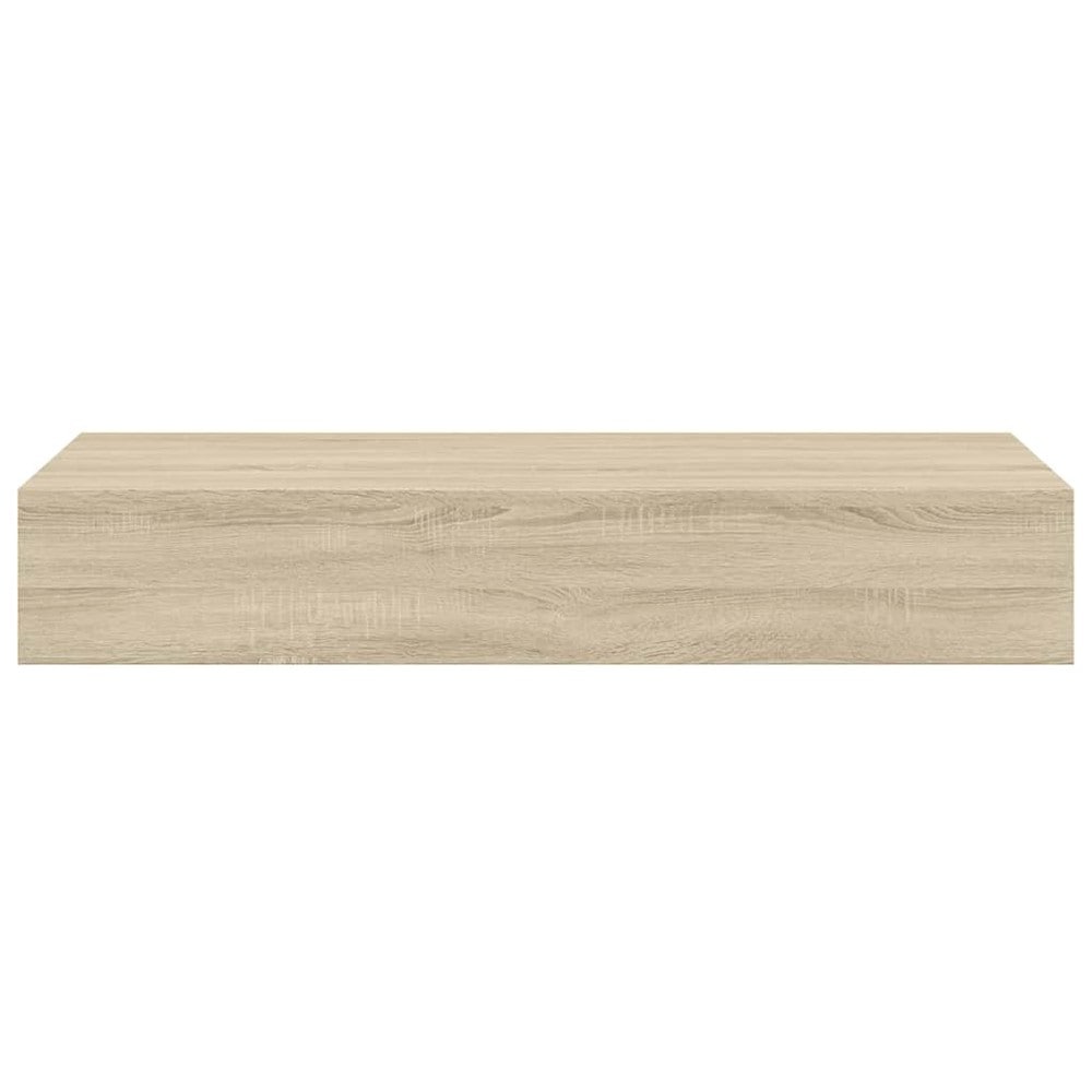 Vägghylla med låda 2-pack 60 cm - Ek / Lådhyllor / Svävande lådhyllor