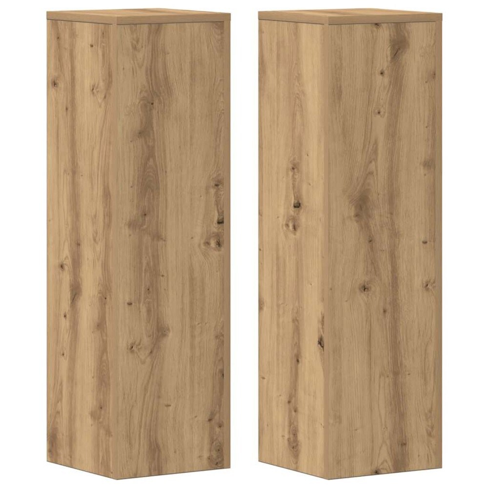Blompelare 2-pack 25x25x80 cm - Artisan-ek / Växtpelare / Piedestaler för krukor