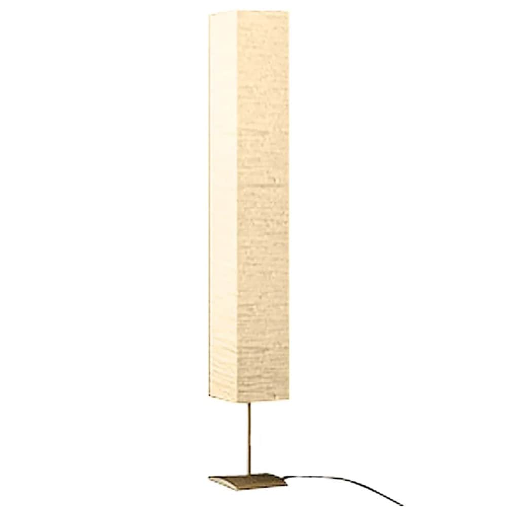 Golvlampa 170 cm - Beige / Rispapperslampa för golv / Stämningslampa med fotbrytare