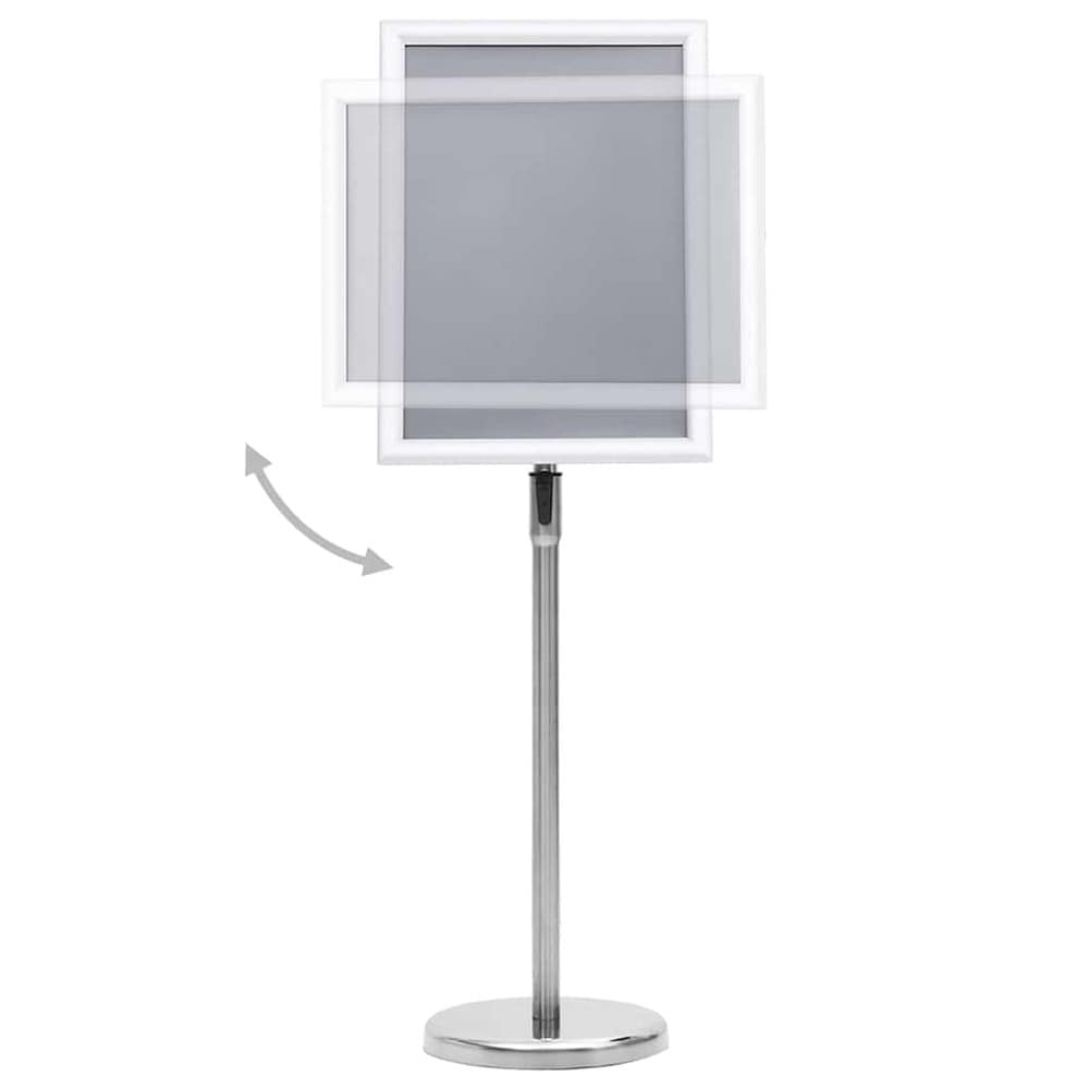 Affischställ A3 på fot i aluminium - Silver / Skyltstativ / Golvstående posterhållare
