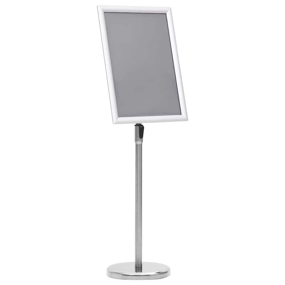 Affischställ A3 på fot i aluminium - Silver / Skyltstativ / Golvstående posterhållare