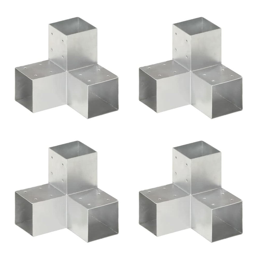 Y-formade stolpfästen 4-pack 91x91 mm / Trästolpskopplingar / Beslag för träbalkar