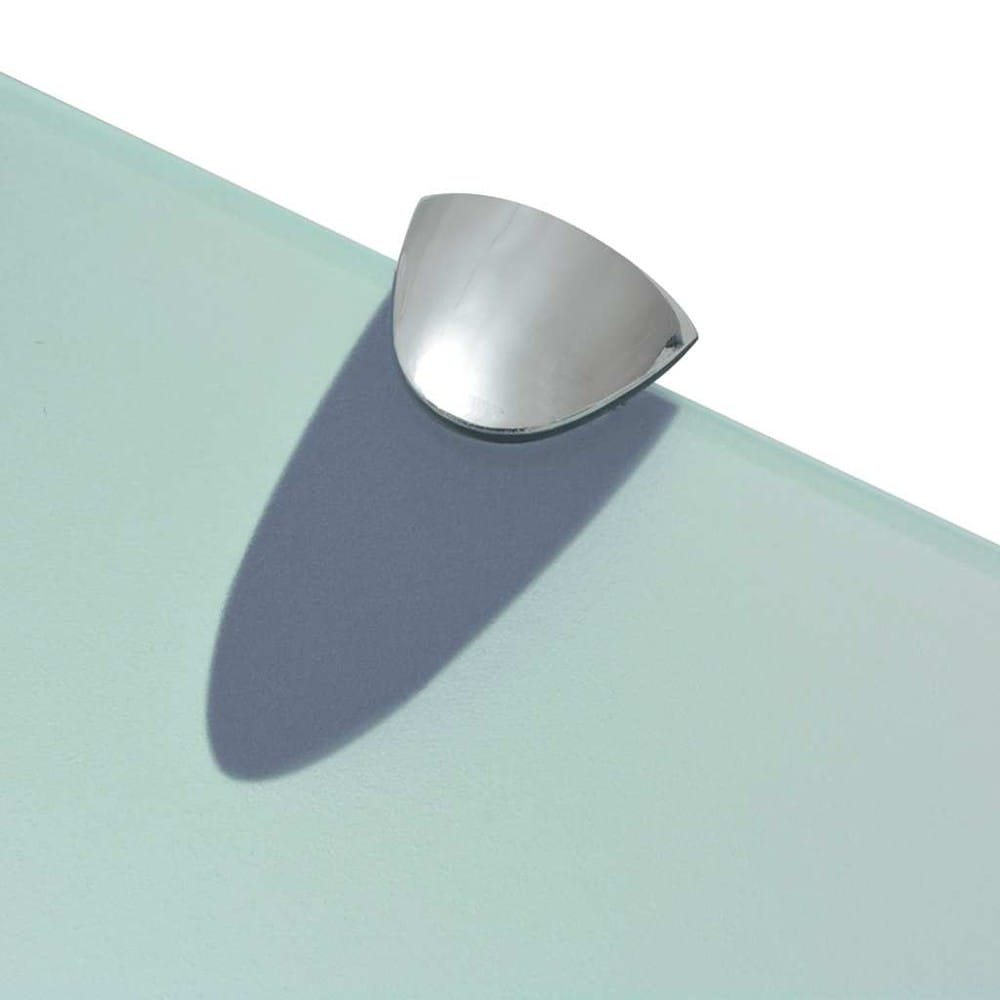 Svävande glashylla 50×20 cm / vägghylla i härdat säkerhetsglas med fästen – Transparent