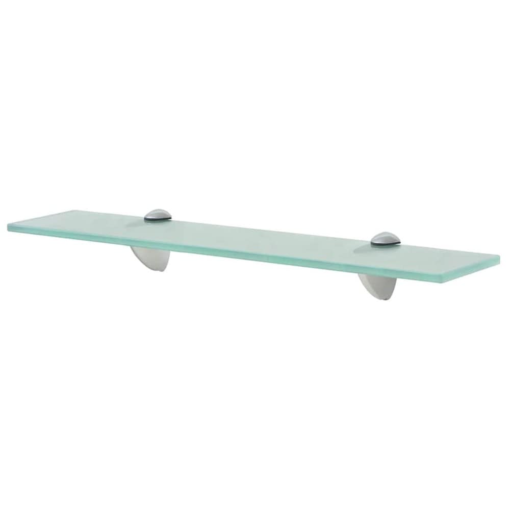 Svävande glashylla 50×20 cm / vägghylla i härdat säkerhetsglas med fästen – Transparent