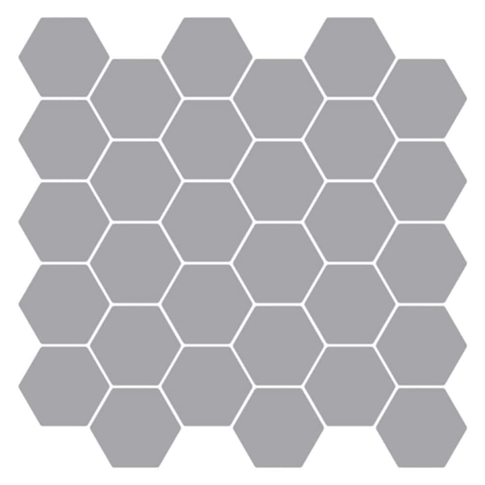 10 st självhäftande väggplattor 30×30 cm / hexagonplattor / väggdekor – Grå