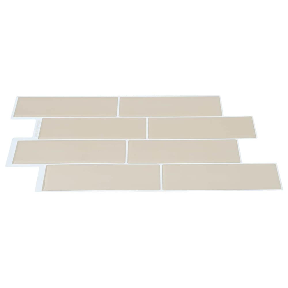 10 st självhäftande väggplattor 29×21 cm / metroplattor / väggdekor – Beige