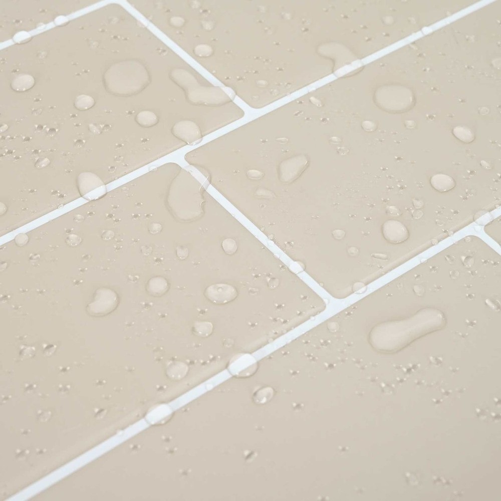 10 st självhäftande väggplattor 29×21 cm / metroplattor / väggdekor – Beige