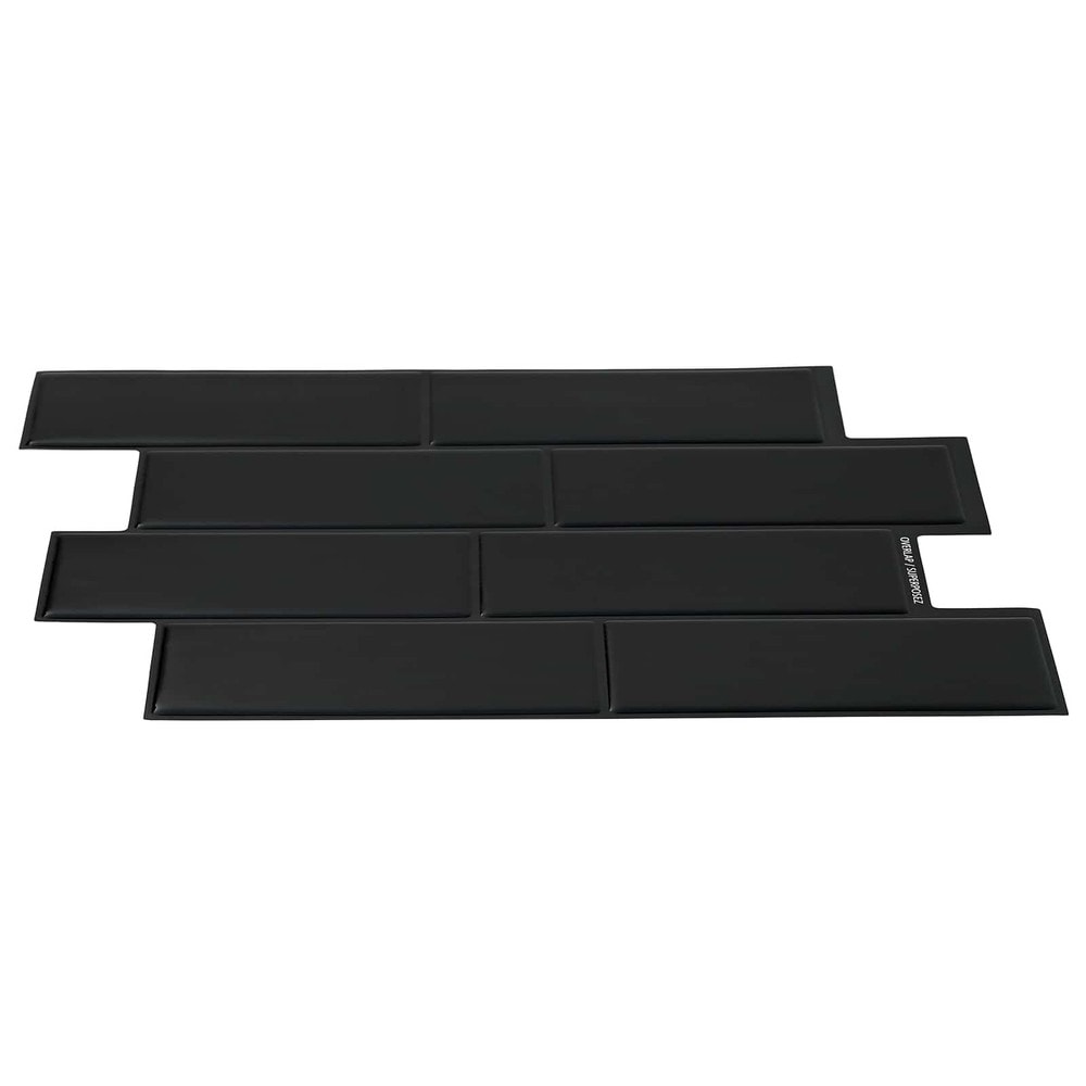 10 st självhäftande väggplattor 29×21 cm / metroplattor / väggdekor – Svart