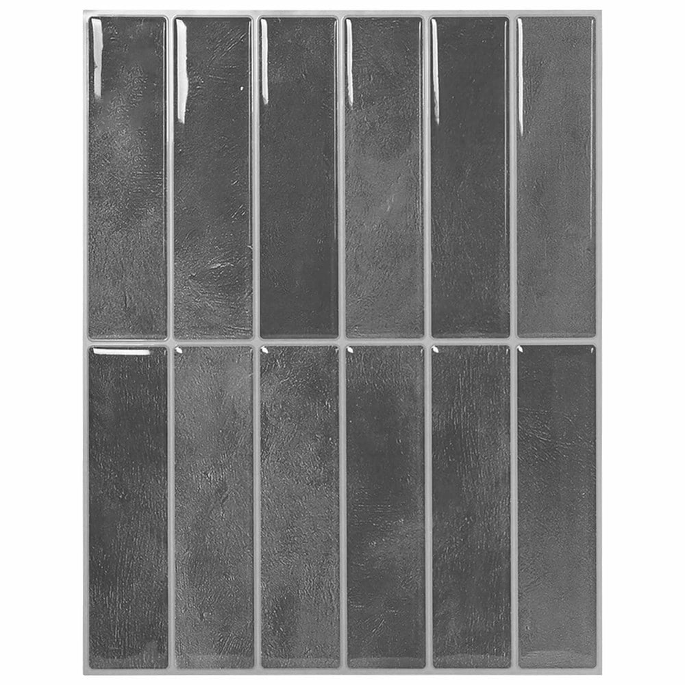 10 st självhäftande väggplattor 29×23 cm / dekorplattor / väggdekor – Grå