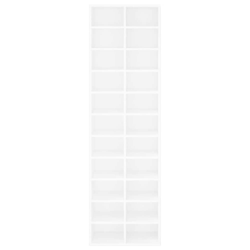 Skohylla 54×34×183 cm / hylle med 22 fack / hög skoförvaring – Vit