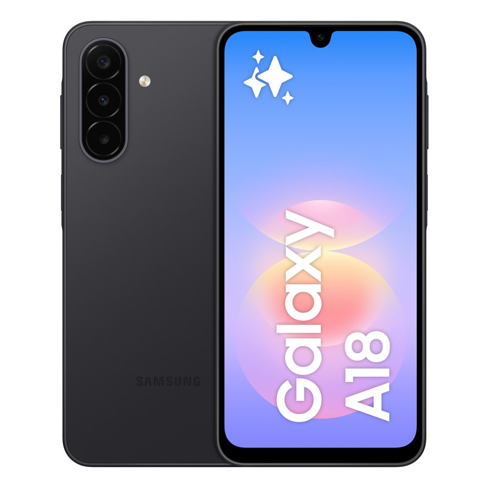 Samsung Galaxy A18 4G 128GB/4GB - Svart / Androidmobil / Smartphone med trippelkamera