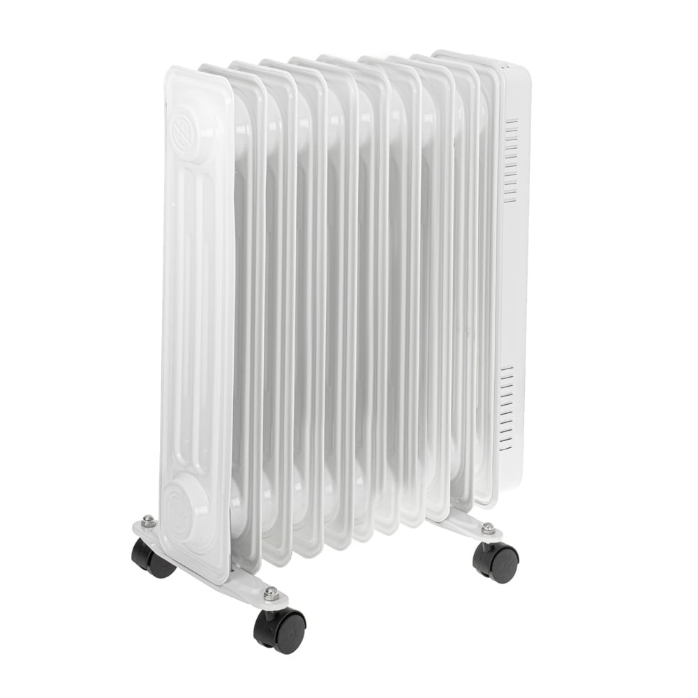 Adler oljeelement 2000W / Oljefylld radiator med termostat / Flyttbart värmeelement