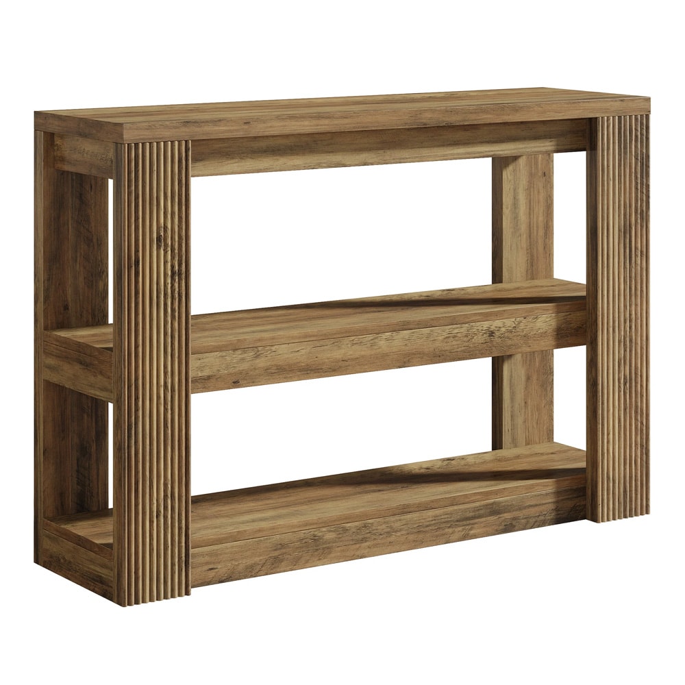 Smalt konsolbord med 3 hyllplan 105cm - Brun / Avlastningsbord / Hallbord med förvaring