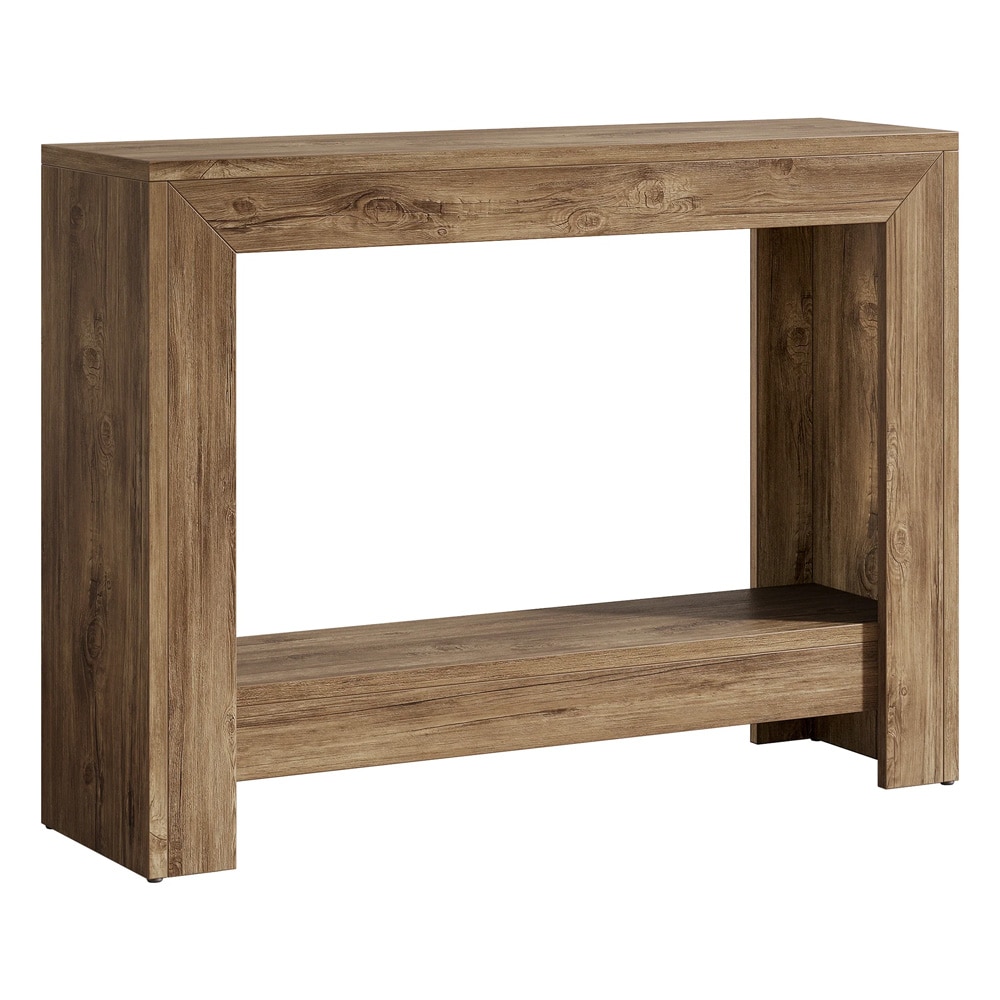 Konsolbord 105×30×80 cm / avlastningsbord / sidobord med hylla – Rustik brun