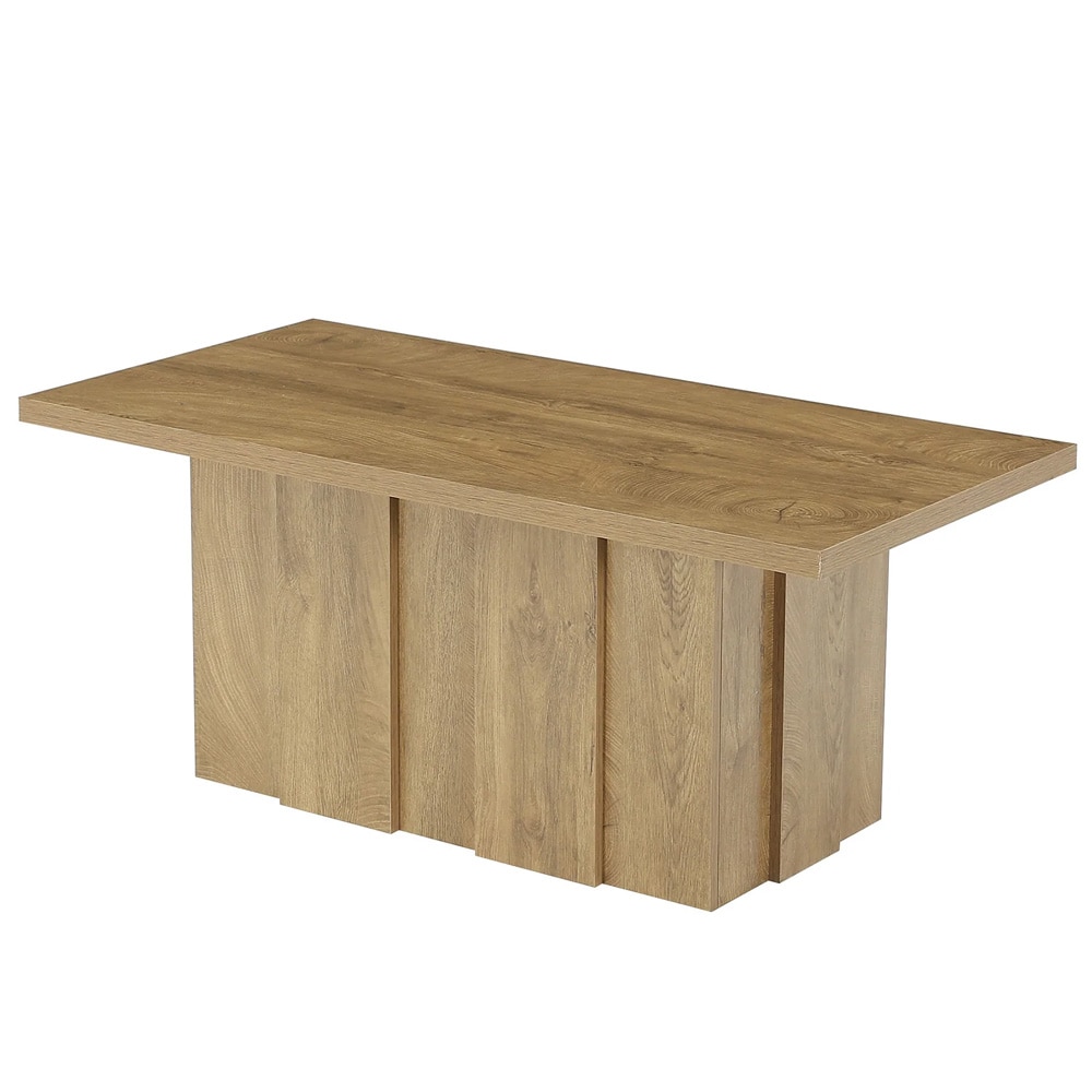 Soffbord 120×60 cm / vardagsrumsbord / bord med räfflad bas – Ek