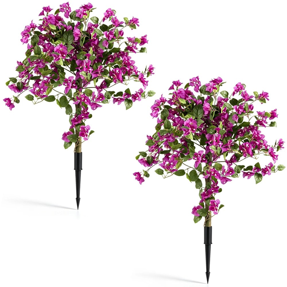 Konstgjord bougainvillea med markspett 2-pack / Dekorativ konstväxt / Konstgjort blomträd