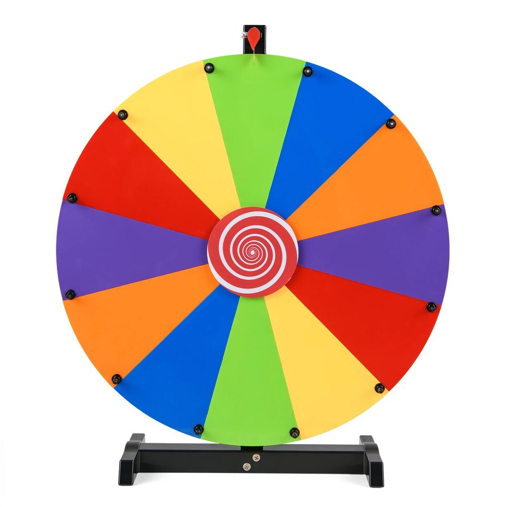 Lyckohjul för bordet 60cm med ställ / Prishjul med skrivfält / Snurrhjul för event