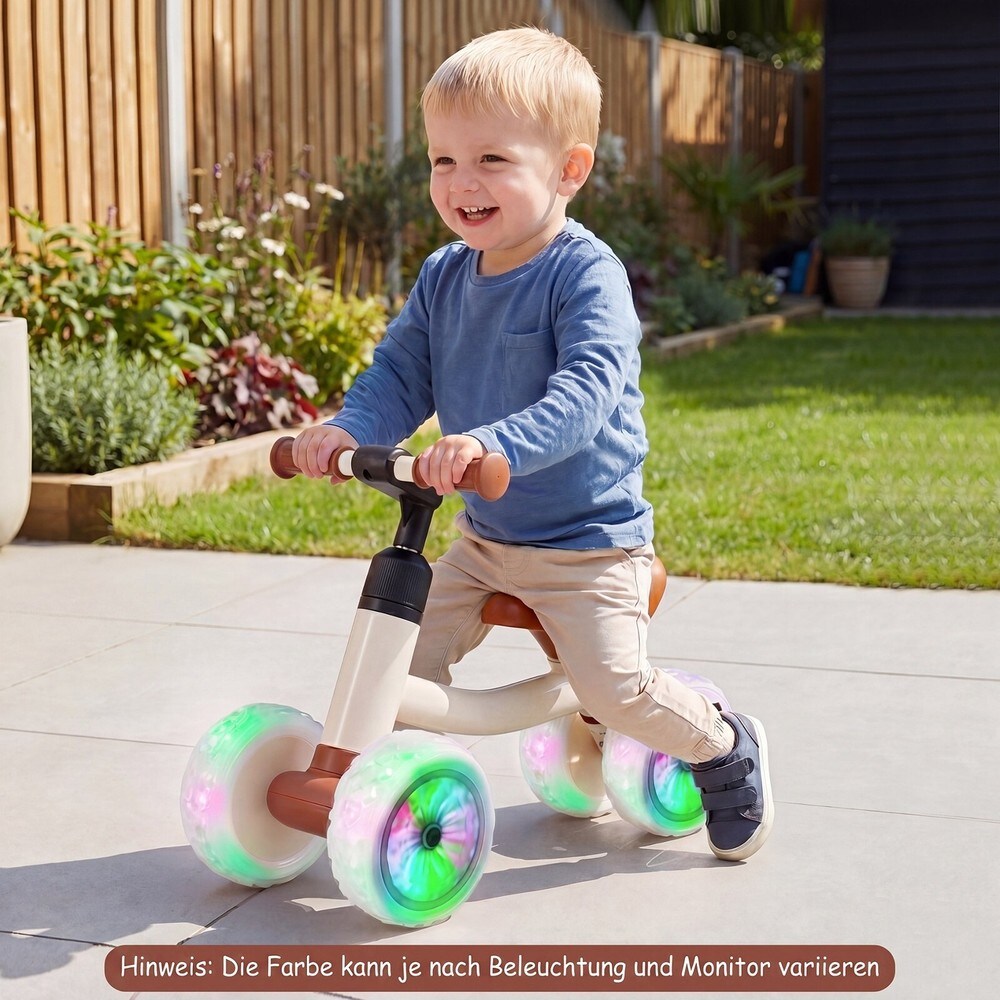 Springcykel för småbarn med justerbart styre och sadel - Vit / Balanscykel / Åkleksak