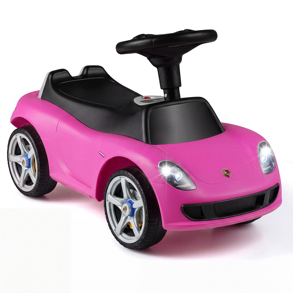 Sparkbil för barn Porsche med tuta och ljud - Rosa / Åkbil / Fotdriven sittbil