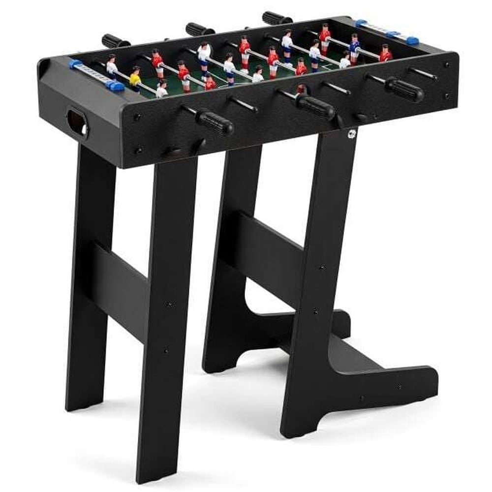 Bordsfotboll 109x36x33cm - Svart / Hopfällbart fotbollsbord / Fotbollsspel med stänger