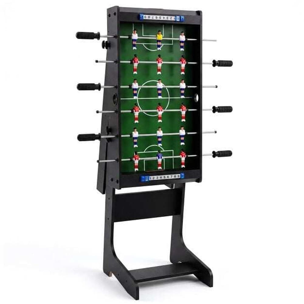 Bordsfotboll 109x36x33cm - Svart / Hopfällbart fotbollsbord / Fotbollsspel med stänger