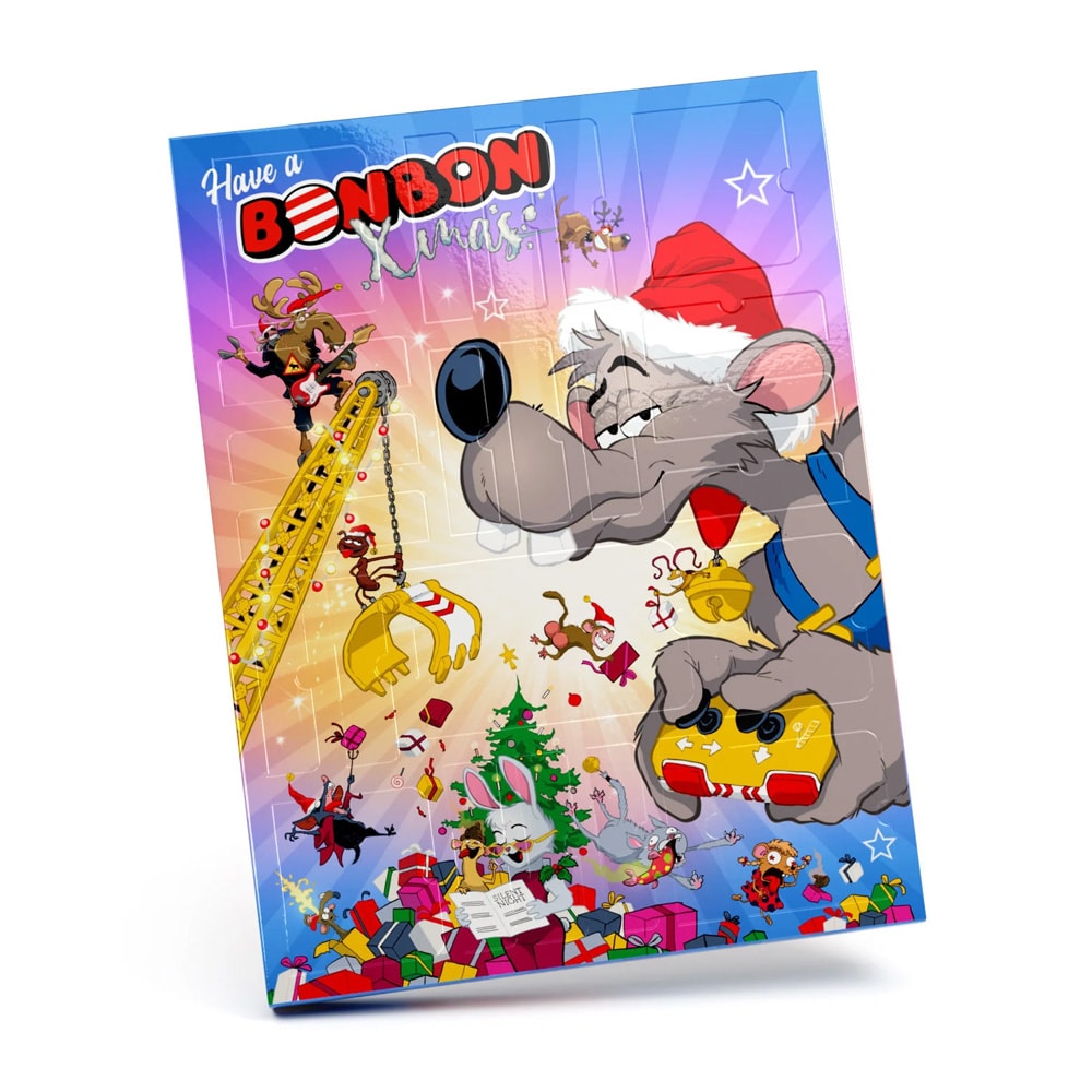 BonBon Julkalender 390 g / Adventskalender med klubbor / Godiskalender med lakrits