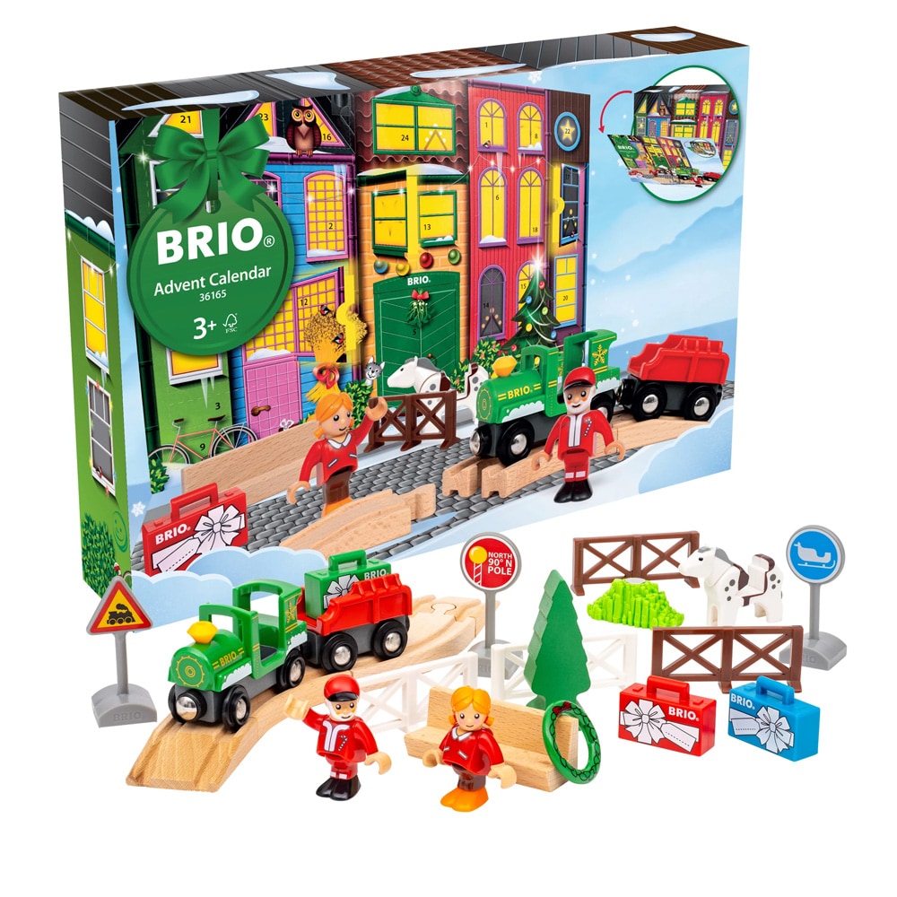 BRIO Adventskalender 2026 / BRIO World julkalender / Leksakskalender med tåg och figurer